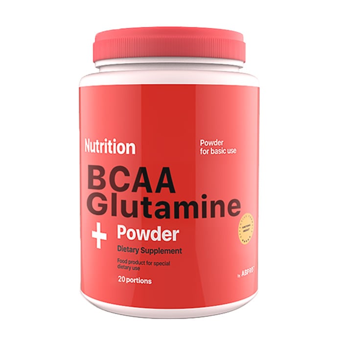 Амінокислоти AB PRO BCAA + Glutamine Powder Полуниця, в порошку, 236 г